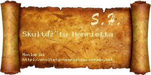 Skultéty Henrietta névjegykártya