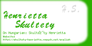 henrietta skultety business card